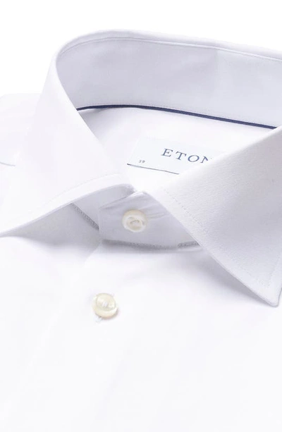 Shop Eton Super Slim Fit Cotton Dress Shirt In White