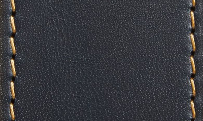 Johnston & Murphy Contrast Stitch Calfskin Belt In Navy