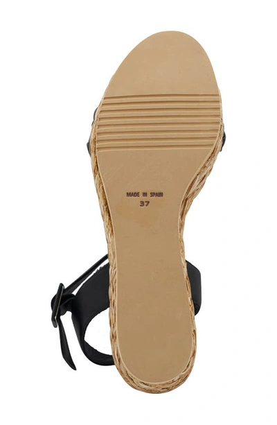 Andre Assous Women's Cecilia Woven Strap Espadrille Wedge Platform Sandals In Black
