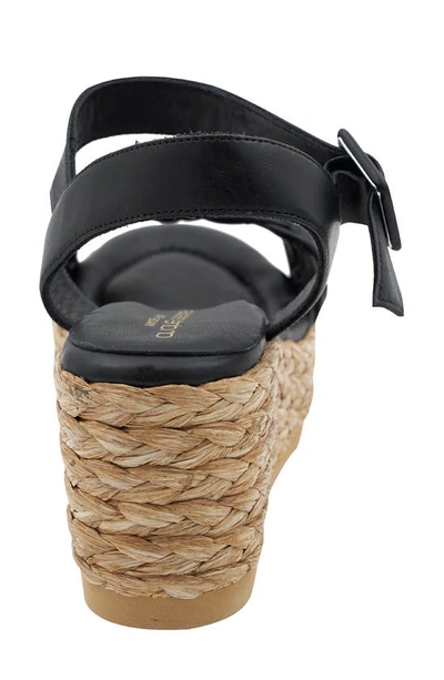 Andre Assous Women's Cecilia Woven Strap Espadrille Wedge Platform Sandals In Black