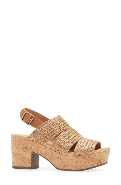 Chocolat Blu Galya Platform Sandal In Natural Raffia
