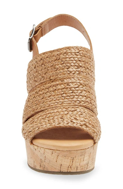 Chocolat Blu Galya Platform Sandal In Natural Raffia