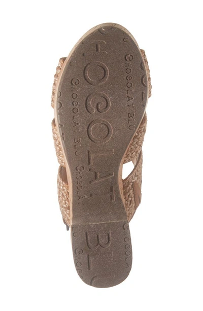 Chocolat Blu Galya Platform Sandal In Natural Raffia