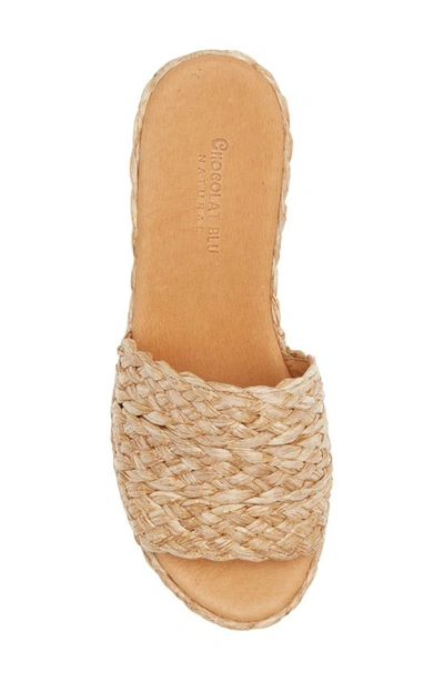 Chocolat Blu Yunis Sandal In Natural Raffia