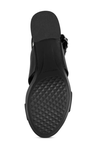 Aerosoles Caryn Platform Slingback Sandal In Black Leather