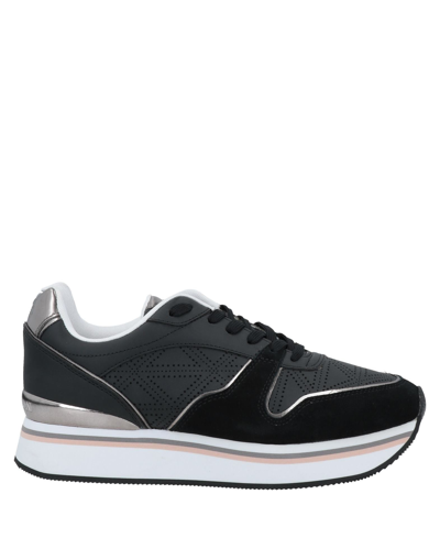 Shop Emporio Armani Woman Sneakers Black Size 5.5 Soft Leather, Rubber