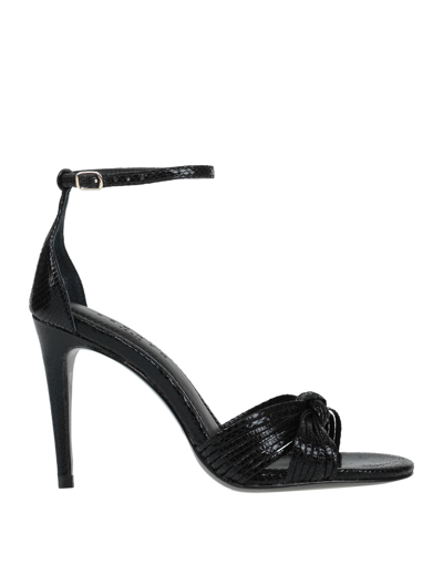 Shop Sandro Woman Sandals Black Size 7.5 Leather