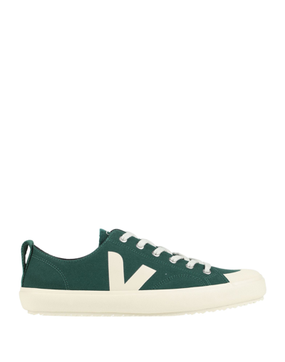 Shop Veja Man Sneakers Green Size 10 Textile Fibers