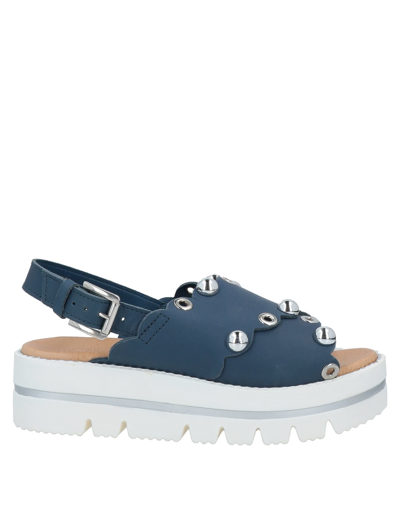 Shop Carlo Pazolini Woman Sandals Midnight Blue Size 6 Soft Leather