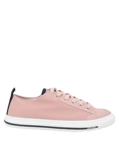 Shop Diesel Woman Sneakers Pastel Pink Size 9.5 Textile Fibers