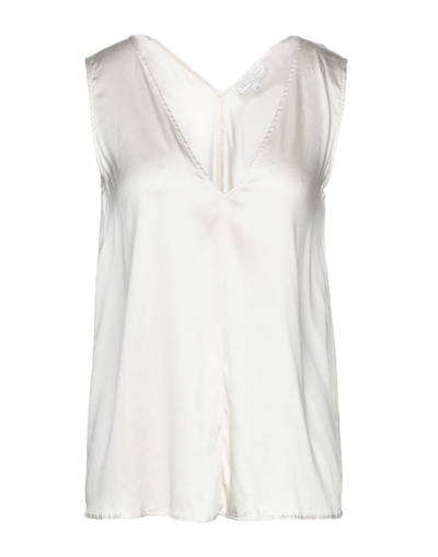 Shop Antonelli Woman Top Ivory Size 6 Silk, Lycra In White