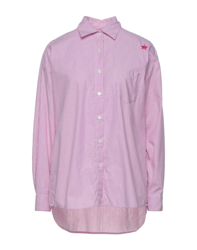 Shop The Editor Woman Shirt Fuchsia Size Xs Cotton In Pink