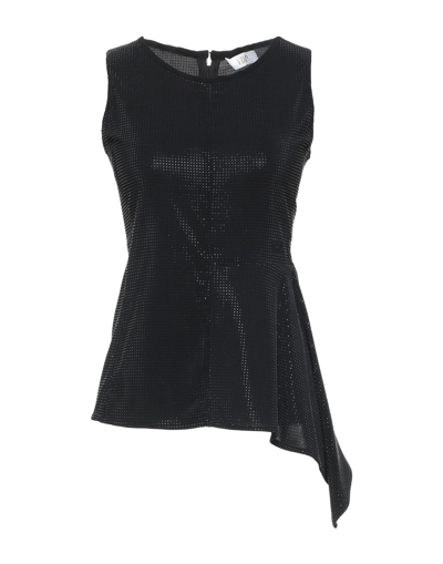 Shop Vdp Collection Woman Top Black Size 6 Viscose, Elastane