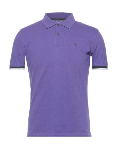 Shop Jaggy Man Polo Shirt Purple Size S Cotton