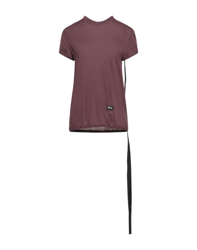 Shop Rick Owens Drkshdw Drkshdw By Rick Owens Woman T-shirt Cocoa Size S Cotton In Brown