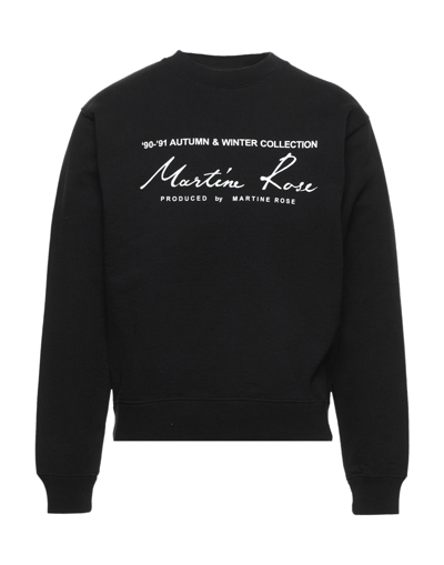 Shop Martine Rose Man Sweatshirt Black Size S Cotton