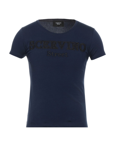 Shop Scervino Woman T-shirt Midnight Blue Size Xl Cotton, Elastane