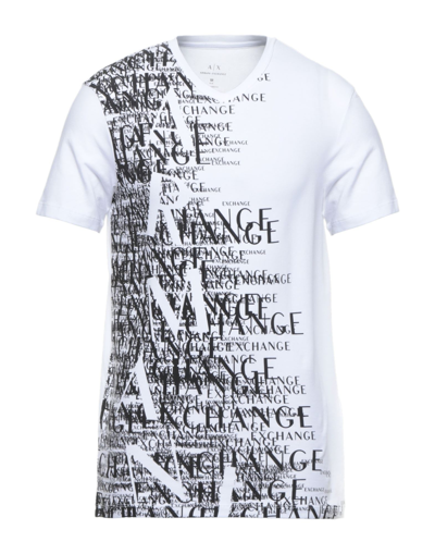 Shop Armani Exchange Man T-shirt White Size Xs Cotton, Elastane