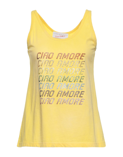 Giada Benincasa Womens Yellow Cotton Top In Yellow