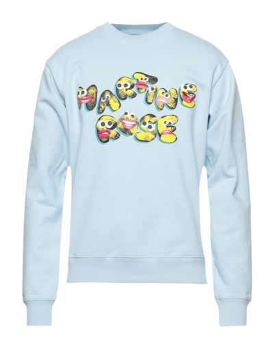Shop Martine Rose Man Sweatshirt Sky Blue Size M Cotton, Polyester