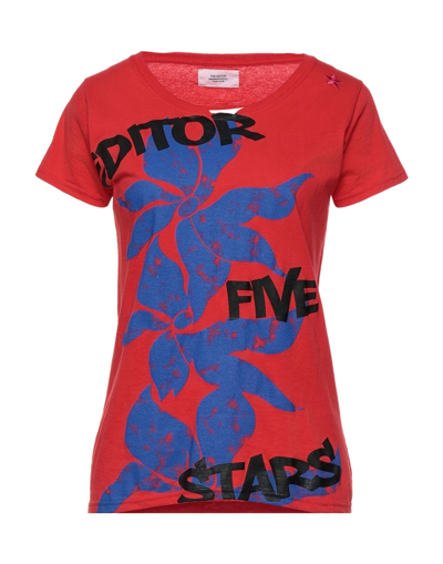 Shop The Editor Woman T-shirt Red Size Xs Cotton