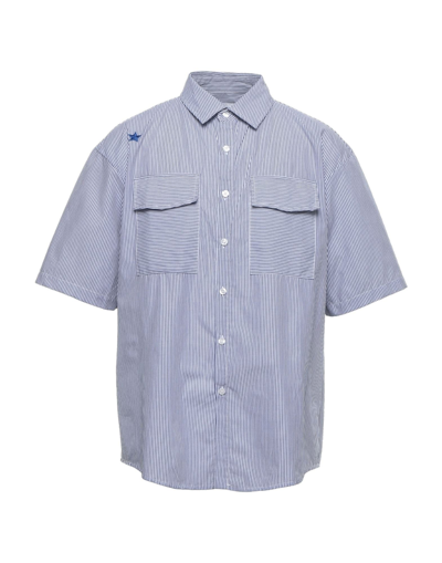 Shop The Editor Man Shirt Slate Blue Size Xl Cotton