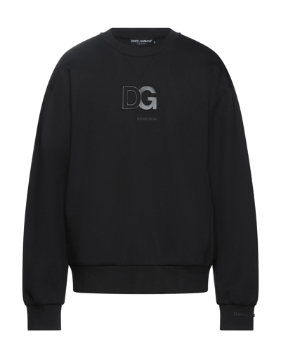 Shop Dolce & Gabbana Man Sweatshirt Black Size 42 Cotton, Polyamide, Polyurethane
