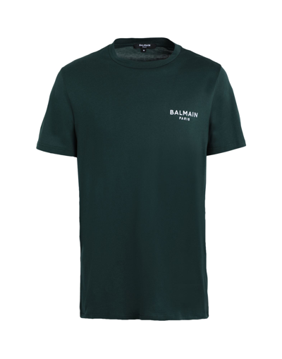 Shop Balmain T-shirts In Dark Green