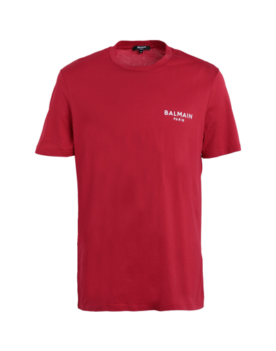 Shop Balmain T-shirts In Red