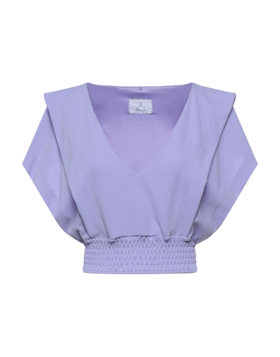 Shop Berna Woman Top Lilac Size S Polyester, Elastane In Purple