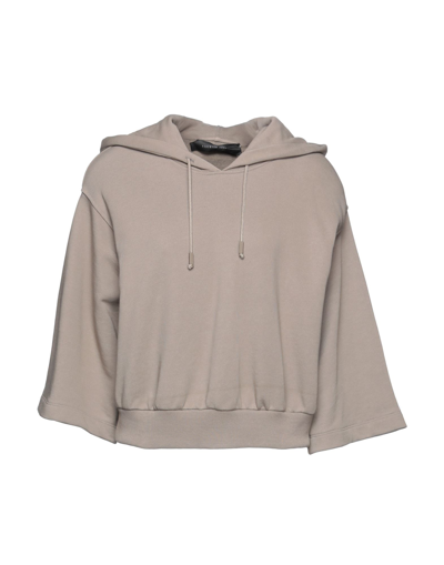 Shop Federica Tosi Woman Sweatshirt Light Brown Size 8 Cotton, Polyester In Beige
