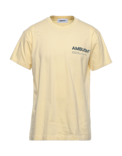 Shop Ambush T-shirts In Light Yellow