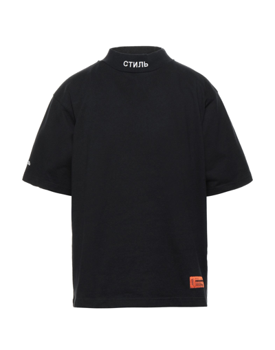 Shop Heron Preston Man T-shirt Black Size S Organic Cotton, Polyester