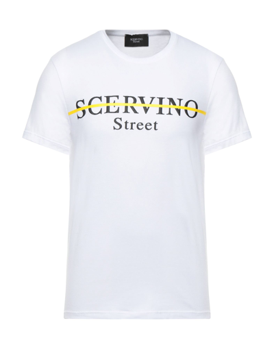 Shop Scervino Man T-shirt White Size S Cotton, Elastane