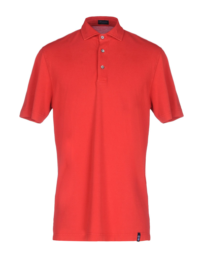 Shop Drumohr Polo Shirts In Red
