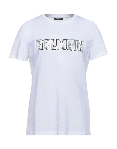 Shop Balmain Man T-shirt White Size Xl Cotton