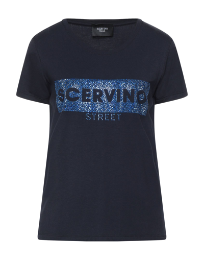 Shop Scervino Woman T-shirt Midnight Blue Size S Viscose, Elastane