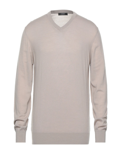 Shop Alpha Studio Man Sweater Beige Size 40 Merino Wool