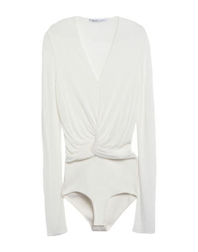 Shop Agnona Woman Sweater White Size M Viscose, Cashmere, Polyamide, Elastane