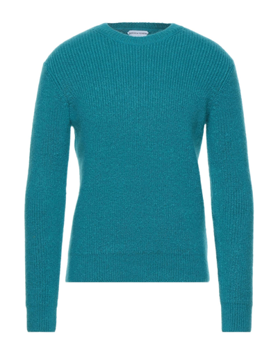 Shop Bottega Veneta Man Sweater Turquoise Size L Mohair Wool, Polyamide, Wool, Elastane, Polyester In Blue