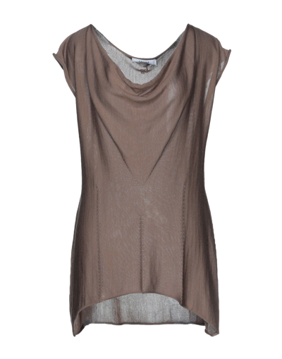 Shop Blugirl Blumarine Woman Sweater Cocoa Size 2 Silk In Brown