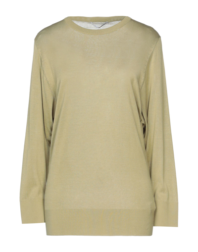 Shop Agnona Woman Sweater Military Green Size S Silk