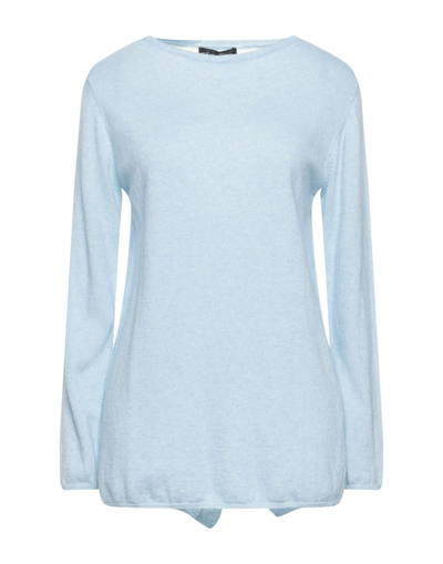 Shop Amelie Rêveur Woman Sweater Sky Blue Size S/m Viscose, Polyamide, Merino Wool, Cashmere, Metallic Po