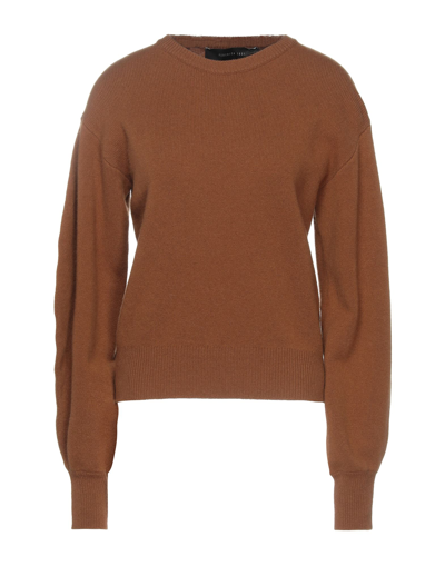 Shop Federica Tosi Woman Sweater Brown Size 12 Wool, Cashmere