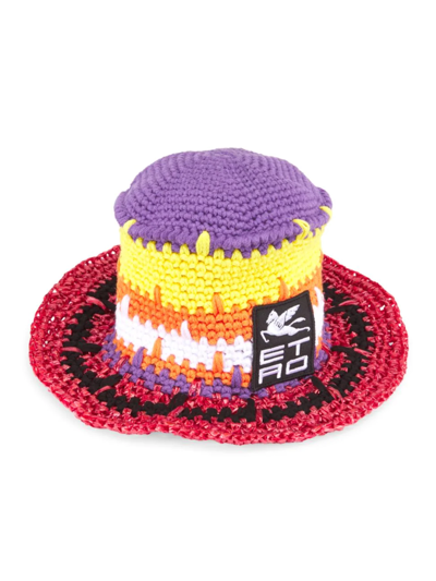 Shop Etro Women's Logo Patch Knit Hat In Red