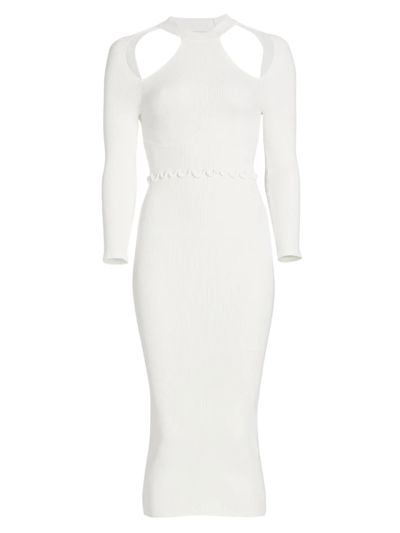 Shop Self-portrait Women's Shoulder & Back Cut-outs Midi-dress In White