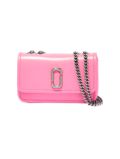 Shop Marc Jacobs Mini Snapshot Leather Chain Crossbody Bag