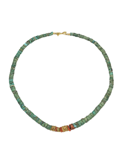 Shop Eli Halili Women's 22k Yellow Gold, Turquoise, & Coral Beaded Necklace