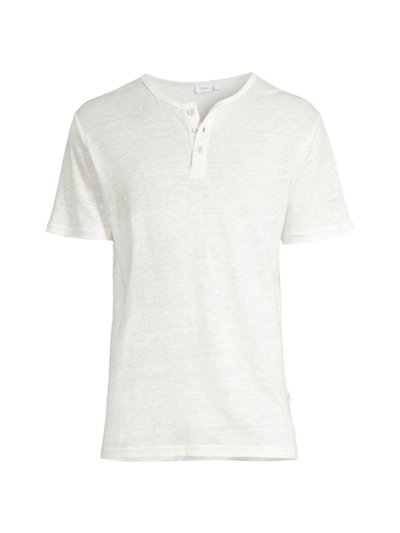 Shop Onia Men's Short-sleeve Linen Henley In White