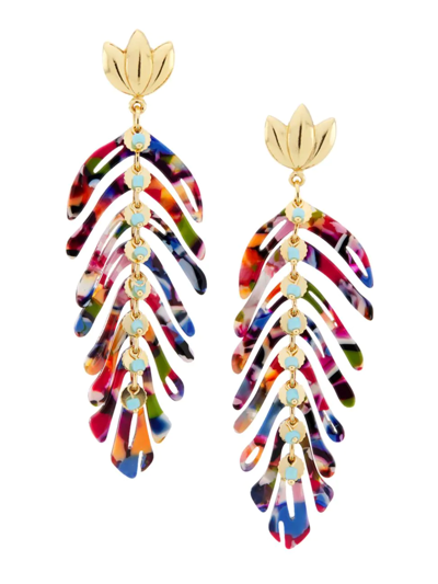 Shop Gas Bijoux Cavallo 24k-gold-plated, Acetate, & Bead Drop Earrings In Mix